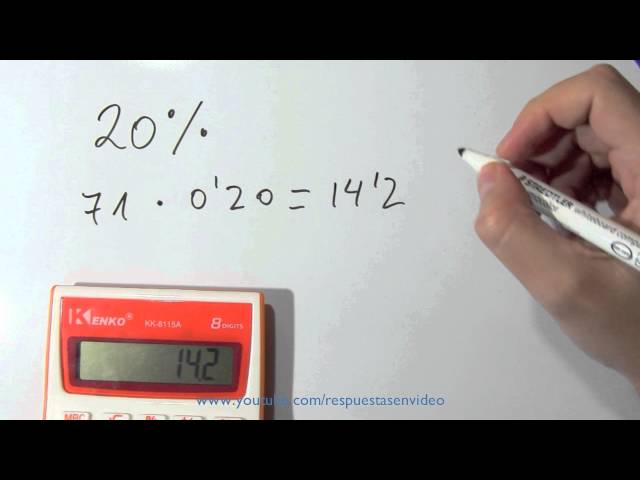 20 por ciento como sacar el 20 de descuento en calculadora