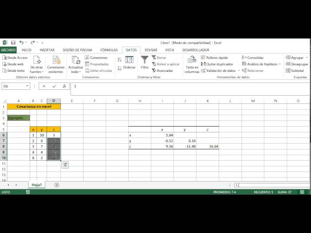 Cómo calcular la covarianza: fórmula y ejemplos prácticos