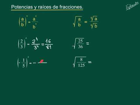 como dominar fracciones raices y potencias en operaciones