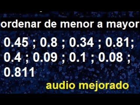 Cómo ordenar números decimales de forma ascendente y descendente