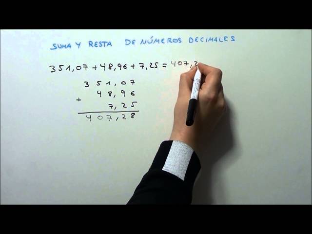 Cómo realizar adición y sustracción de números decimales