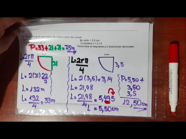 Cómo se calcula el perímetro de una semicircunferencia