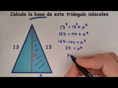 como se calcula la altura en un triangulo isosceles