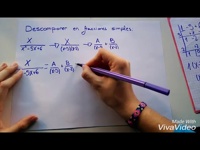 Cómo se descomponen fracciones simples Ejercicios y ejemplos