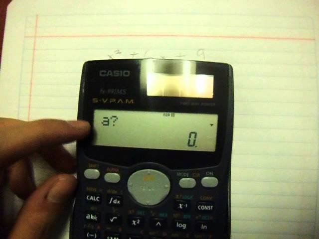 como se usa una calculadora para resolver trinomios cuadrados