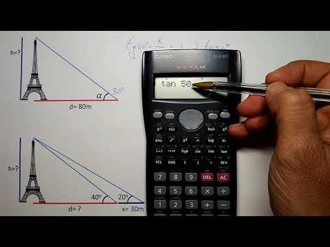 cómo usar un calculador para resolver triángulos con trigonometría