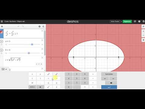 Cómo usar una calculadora para graficar una elipse
