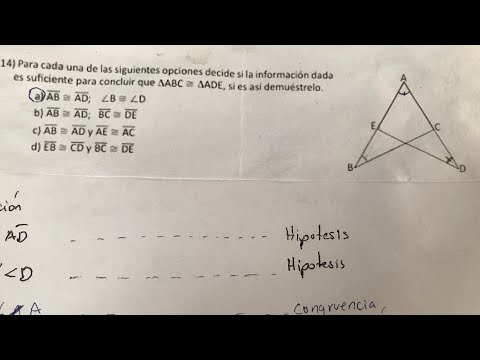 Congruencia de Triángulos: Ejercicios Resueltos y Tipo Test