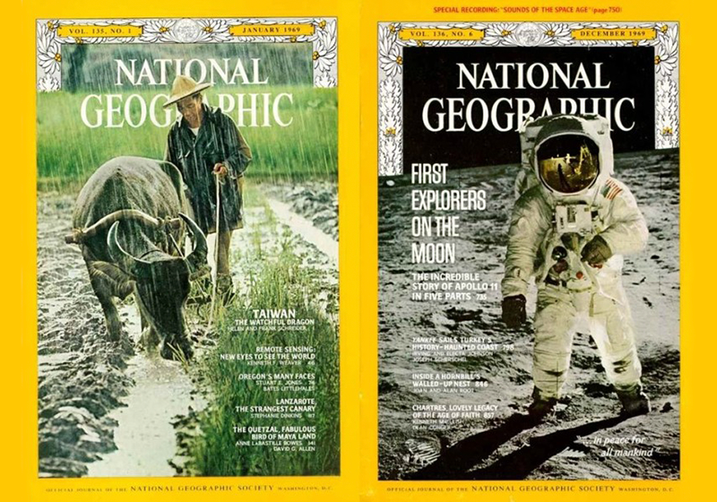cual es la historia y evolucion del logo de national geographic