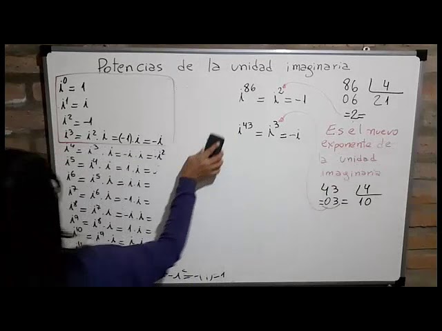 Cuáles son las potencias de la unidad imaginaria i