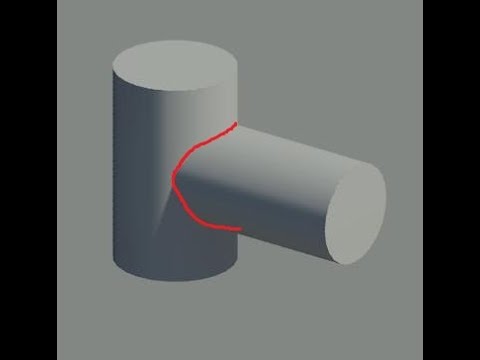 Cuáles son las propiedades geométricas en la intersección de cilindros
