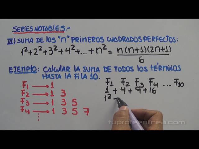 Cuáles son las series notables de números naturales, pares e impares