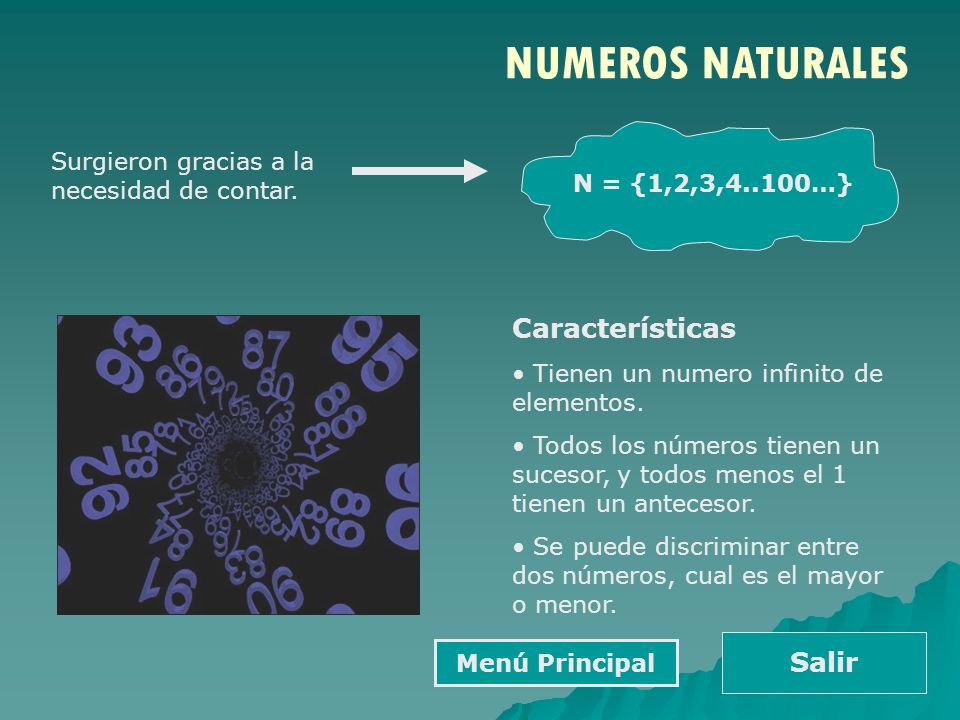 cuales son los conjuntos numericos basicos de los numeros naturales
