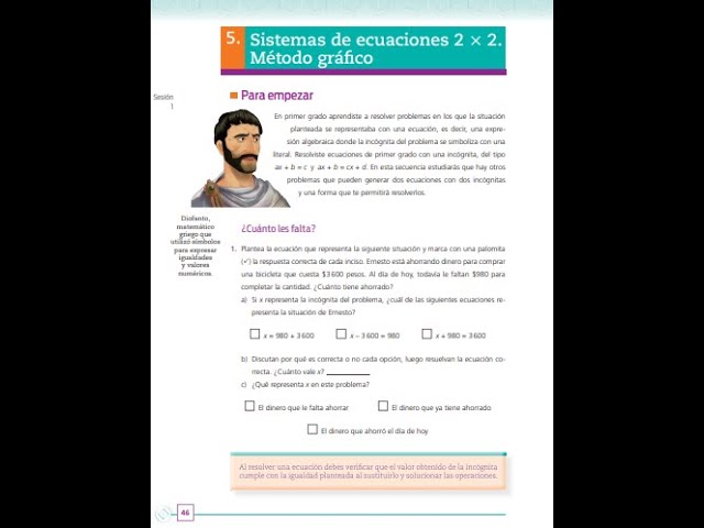 cuales son los problemas y soluciones de sistemas de ecuaciones 2x2 1