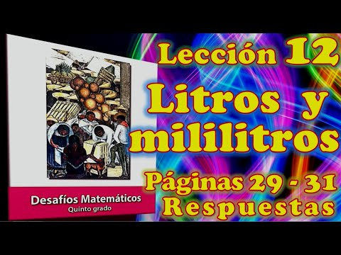 Desafío 12 Quinto Grado: Litros y Mililitros en Ejemplos