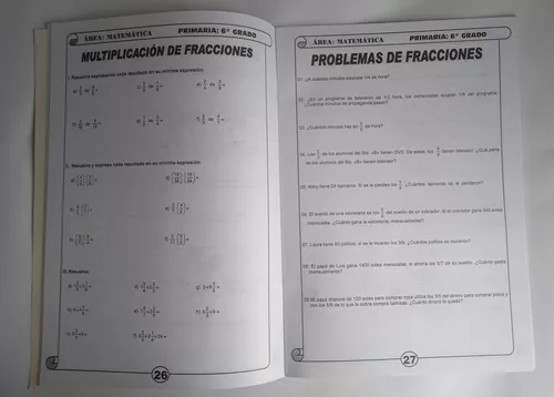 Dónde puedo encontrar ejercicios de fracciones para 6° Santillana