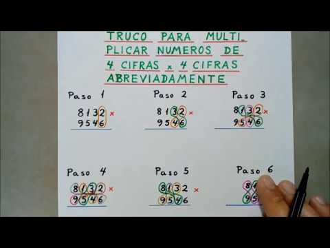 Ejemplos y soluciones de multiplicaciones de 4 cifras resueltas