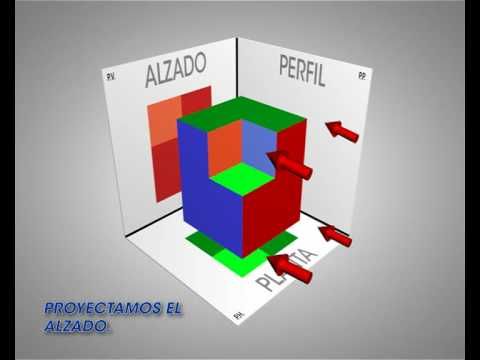Es posible explorar vistas diédricas en representación isométrica