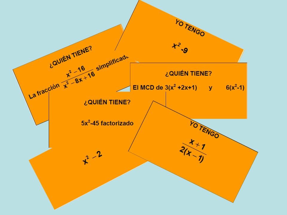 Existen ejercicios interactivos de identidades notables para jugar