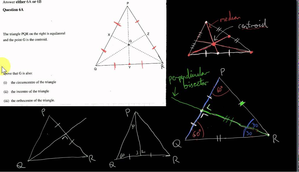 Incenter, Orthocenter, Centroid y Circumcenter: Interactivos