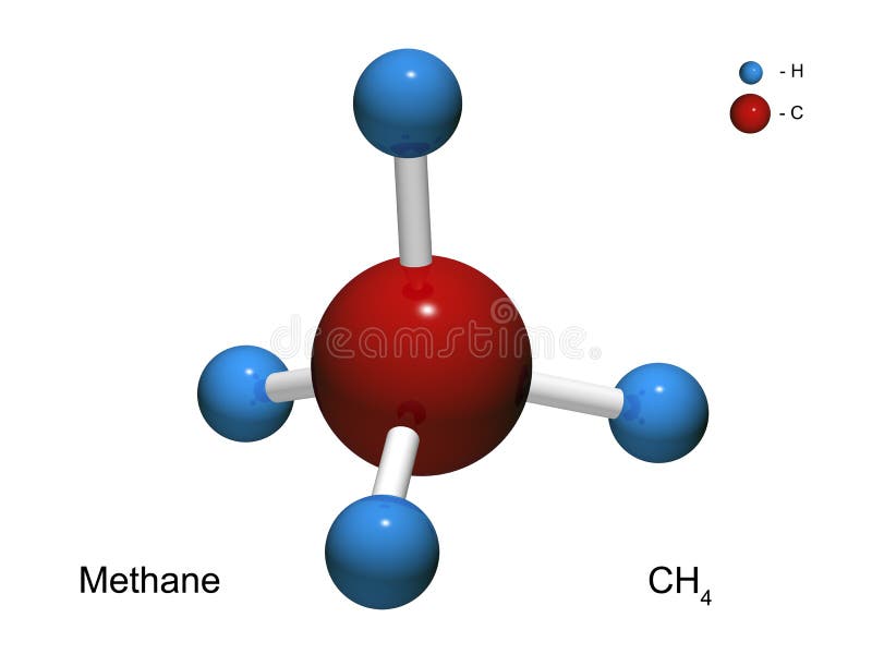 metano formula y estructura de la molecula de metano