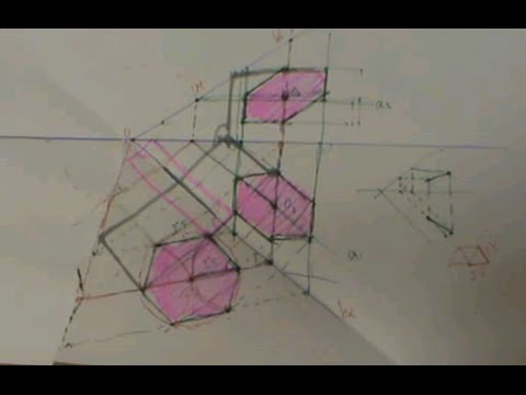 proyeccion horizontal dibujando un hexagono en el plano