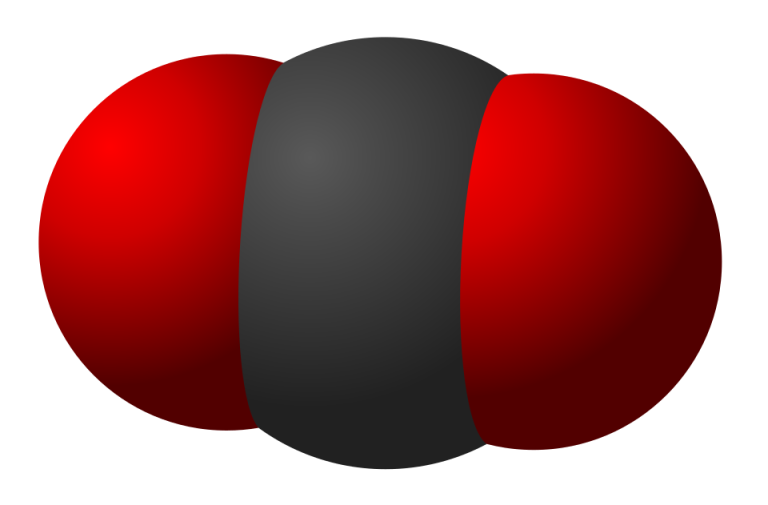 Qué estructura molecular y efectos tiene el dióxido de carbono