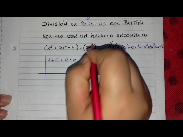 Ruffini: Aprende la regla para la división de polinomios