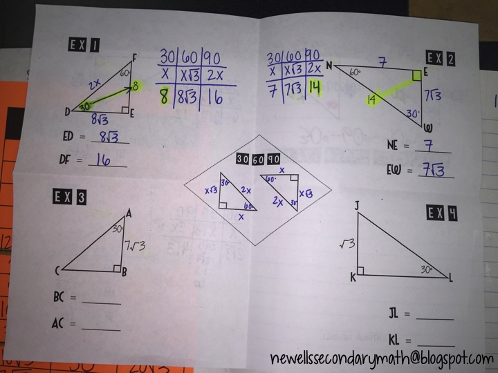 Special Right Triangles Practice: 30-60-90 Triangle Problems