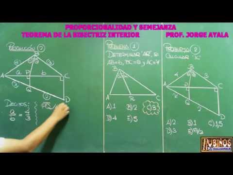 Teorema de la bisectriz interior: Aplicaciones en triángulos