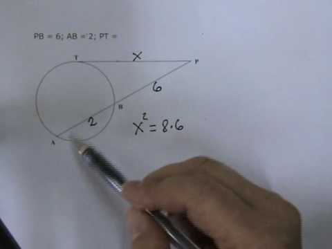 teorema de la secante y la tangente en la circunferencia